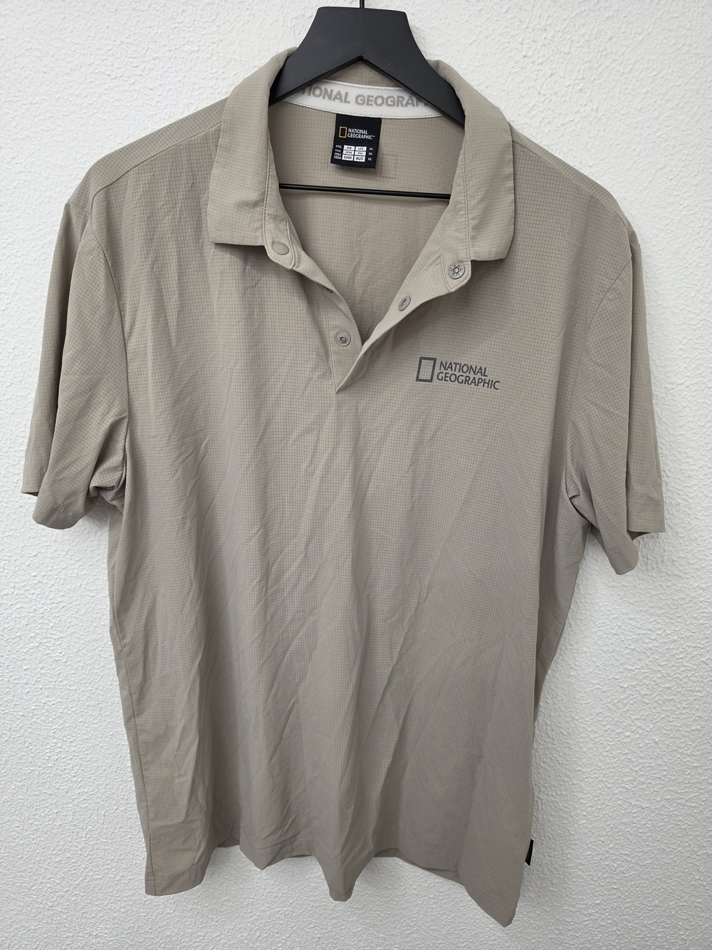National Geographic Men's Beige Polo Shirt